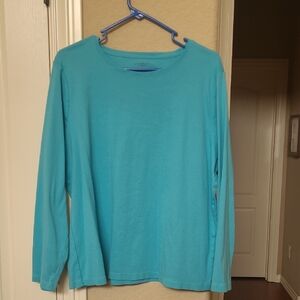 Talbots Aqua Long Sleeve Tee